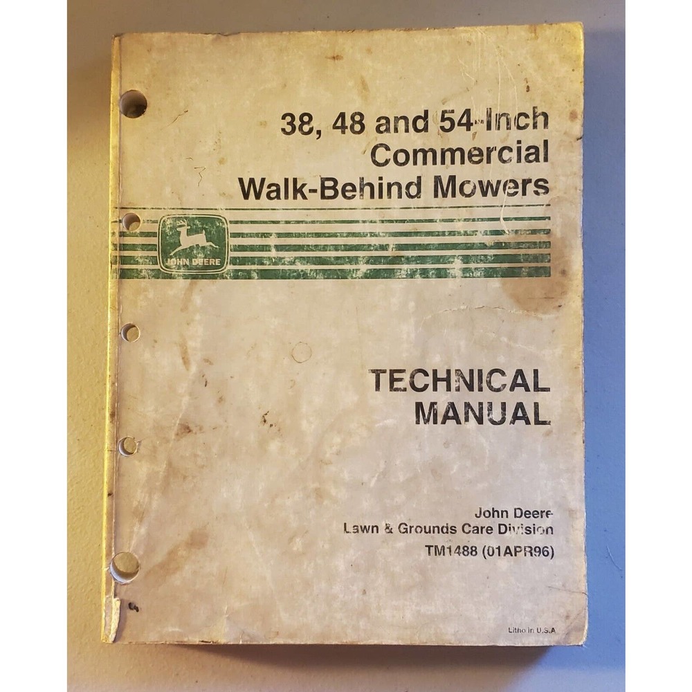John Deere Commercial Mower Technical Manual TM1488